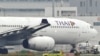 A Thai Airways aeroplane is seen after making contact with Eva Air aeroplanes at Haneda Airport, in Tokyo, Japan, (Photo: Kyodo via REUTERS)