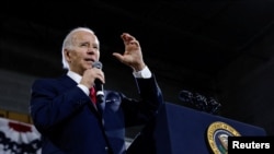 FILE - U.S. President Joe Biden delivers speaks in Springfield, Virginia, Jan. 26, 2023.