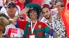Des supporters marocains lors de la CAN 2019 au caire, Egypte, le 23 juin 2019. (AP Photo/Ariel Schalit)