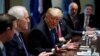 Shugaban Amurka, Donald Trump, yayin da yake ganawa da 'yan majalisun dokokin Amurka kan yadda za a samar da tsaro a makarantu
