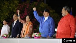 Daniel Ortega, durante un encuentro con los Cancilleres del ALBA, el 9 de noviembre de 2018.